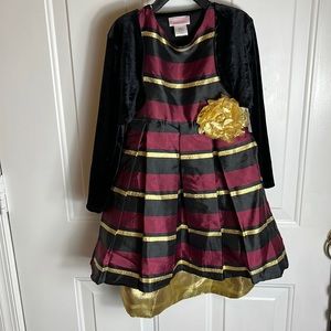 NWT/ Youngland | girl dress 5 Christmas holiday two piece jacket hi low hem